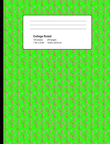 College Ruled 200 Pages: Light Green Pink Mermaids Composition Notebook, Mermaids College Composition Book, Notebook For Girls That Love Mermaids, Pretty Mermaids Pattern