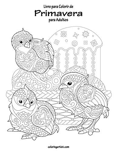 Livro Para Colorir De Primavera Para Adultos (Portuguese Edition)