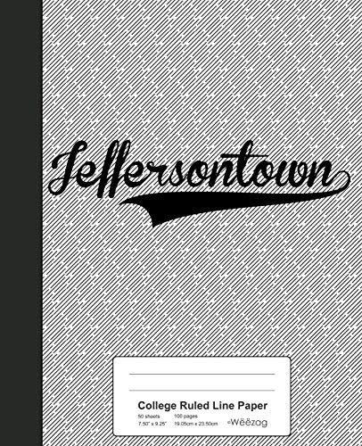 College Ruled Line Paper: Jeffersontown Notebook (Weezag College Ruled Line Paper Notebook) - 9781082482236