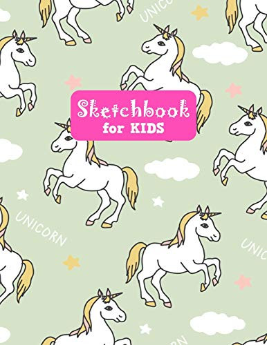 Sketchbook for Kids: Unicorn Large Sketch Book for Drawing, Writing, Painting, Sketching, Doodling and Activity Book- Birthday and Christmas Gift ... Boys, Teens and Women - Lilly Design # 0081