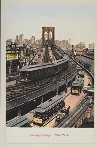 Vintage Journal Brooklyn Bridge, Streetcars (Pocket Sized - Found Image Press Journals)