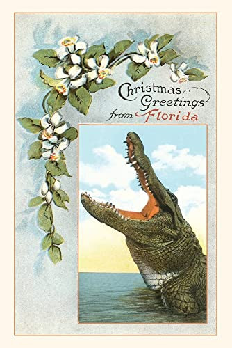 Vintage Journal Christmas Greetings From Florida, Alligator (Pocket Sized - Found Image Press Journals)