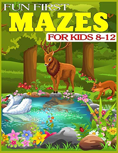 Fun First Mazes for Kids 8-12: The Amazing Big Mazes Puzzle Activity workbook for Kids with Solution Page