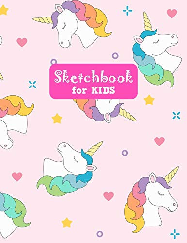 Sketchbook for Kids: Adorable Unicorn Large Sketch Book for Sketching, Drawing, Creative Doodling Notepad and Activity Book - Birthday and Christmas ... Teens and Women - Nathalie Modern Press # 028