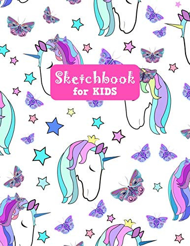 Sketchbook for Kids: Cute Unicorn Large Sketch Book for Sketching, Drawing, Creative Doodling Notepad and Activity Book - Birthday and Christmas Gift ... Teens and Women - Nathalie Modern Press # 031