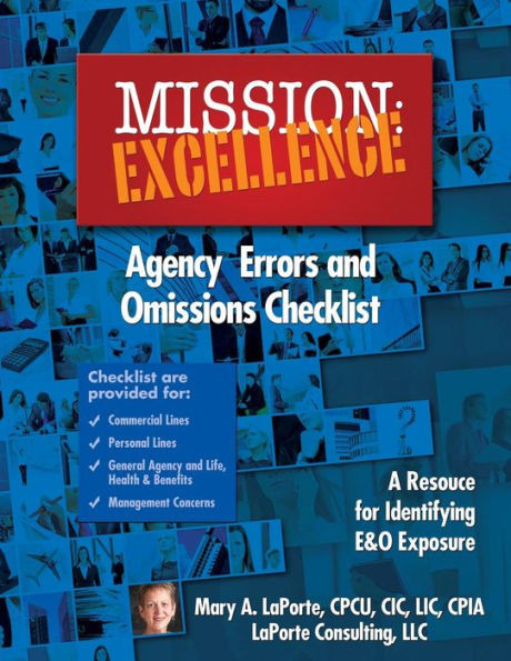 Mission: Excellence: Agency Errors And Omissions Checklist