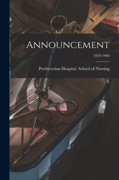 Announcement; 1959-1960