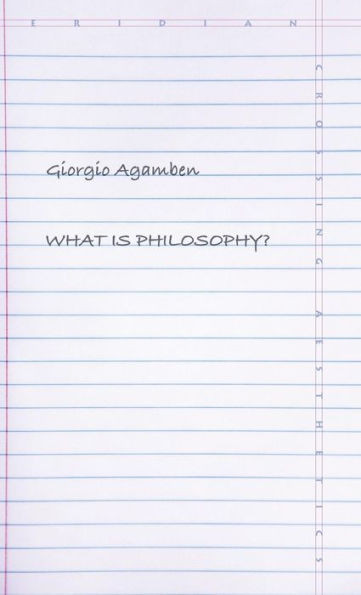 What Is Philosophy? (Meridian: Crossing Aesthetics)
