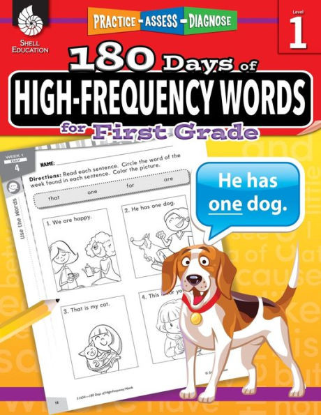 180 Days Of High-Frequency Words For First Grade - Learn To Read First Grade Workbook - Improves Sight Words Recognition And Reading Comprehension For Grade 1, Ages 5 To 7 (180 Days Of Practice)