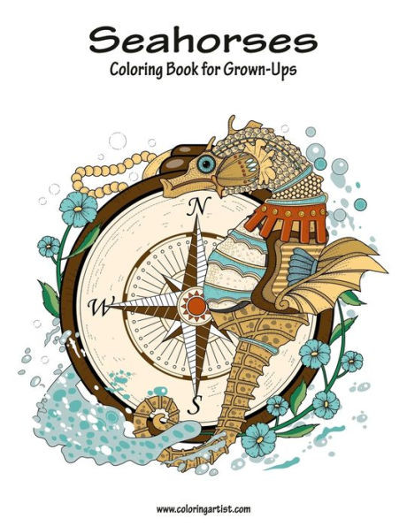 Seahorses Coloring Book For Grown-Ups 1