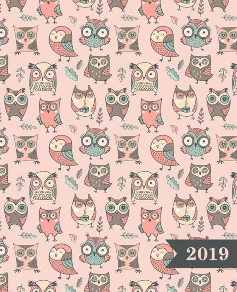 Agenda 2019 Semana Vista: 190 X 235 Mm : Agenda 2019 Semana Vista Espanol : 160 G/M²: BUhos Lindos En Naranja Claro 7221 (Spanish Edition)