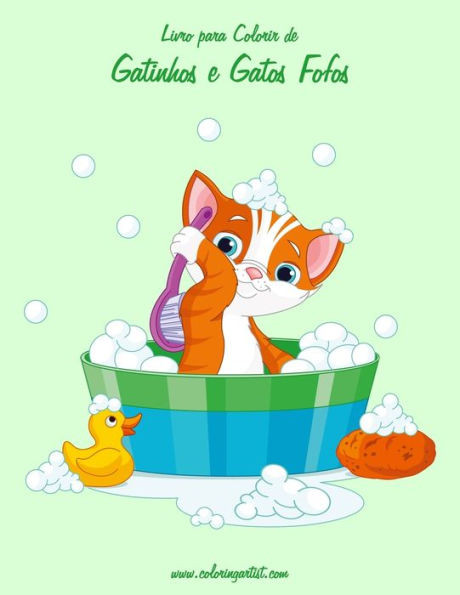 Livro Para Colorir De Gatinhos E Gatos Fofos 1 (Portuguese Edition)