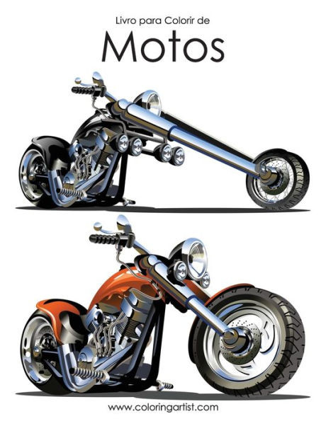 Livro Para Colorir De Motos 1 (Portuguese Edition)