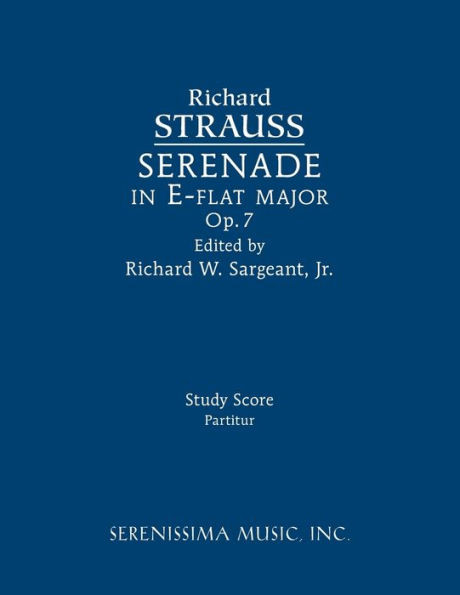 Serenade In E-Flat Major, Op.7: Study Score