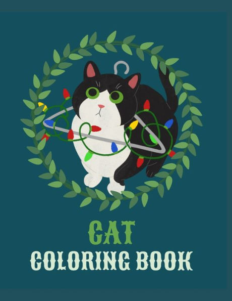 Cat Coloring Book: Cat Gifts for Toddlers, Kids 4-8, Girls 8-12 or Adult Relaxation | Cute Stress Relief Animal Birthday Coloring Book Made in USA