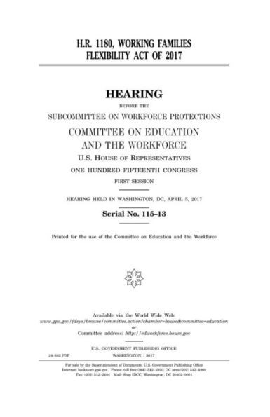 H.R. 1180, Working Families Flexibility Act of 2017