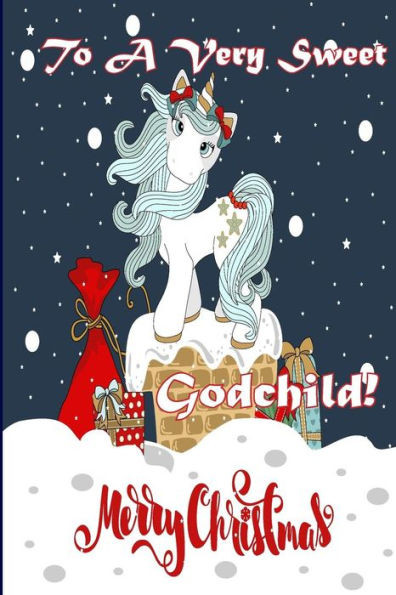 To A Very Sweet Godchild! Merry Christmas (Coloring Card) : Holiday Messages, Christmas Animals; Coloring For Young Children