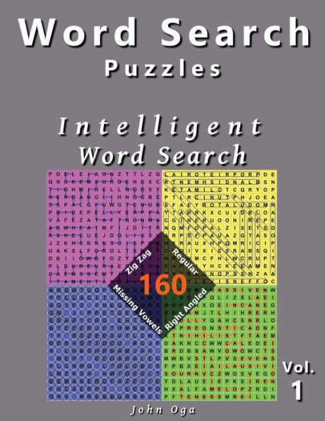 Word Search Puzzles : Intelligent Word Search, 160 Puzzles