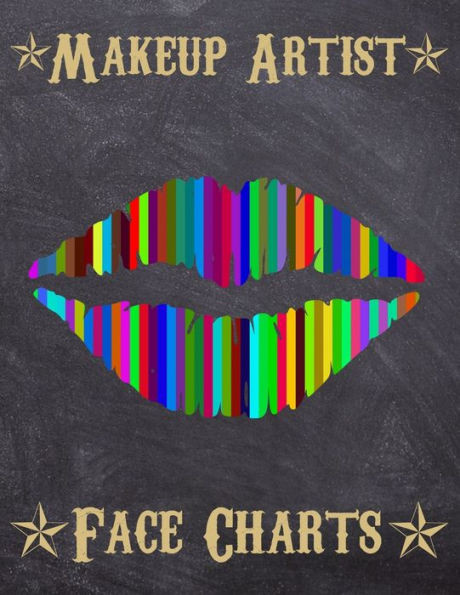 Makeup Artist Face Charts : Makeup Cards To Paint The Face Directly On Paper With Real Make-Up - Ideal For: Professional Make-Up Artists, Vloggers And Cosplay Influencers - 150 Cards - Size 8,5X11