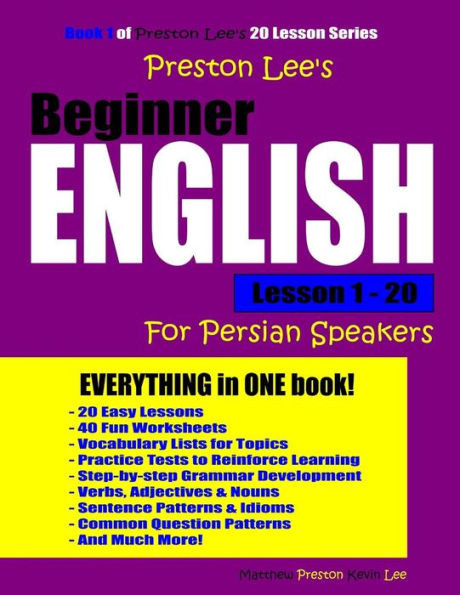 Preston Lee'S Beginner English Lesson 1 - 20 For Persian Speakers