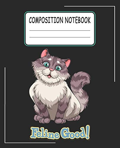 Composition Notebook: Adorable Cat Themed Wide Ruled Composition Notebook For All Cat Lovers