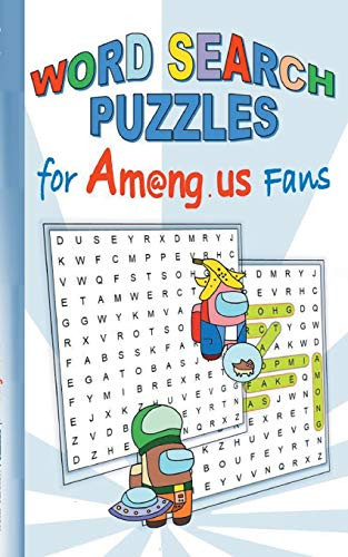 Word Search Puzzles for Am@ng.us Fans: quiz, book, App, computer, pc, game, apple, videogame, kids, children, Impostor, Crewmate, activity, gift, birthday, christmas, easter, Santa claus, school