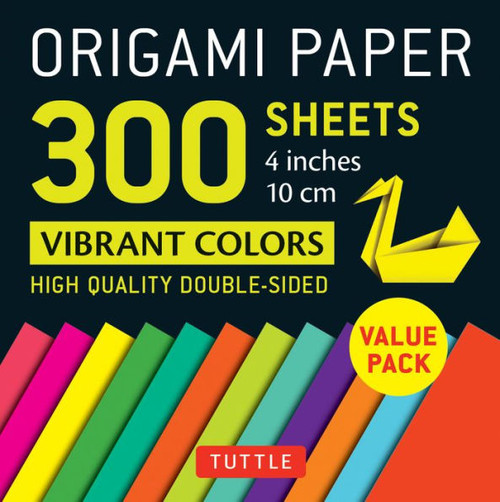 Origami Paper 300 Sheets Vibrant Colors 4" (10 Cm): Tuttle Origami Paper: Double-Sided Origami Sheets Printed With 12 Different Designs