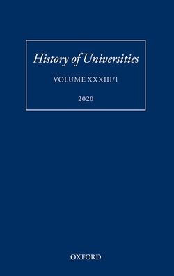 History of Universities XXXIII/1 (History of Universities Series)