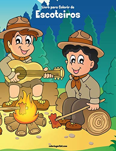 Livro para Colorir de Escoteiros (Portuguese Edition)