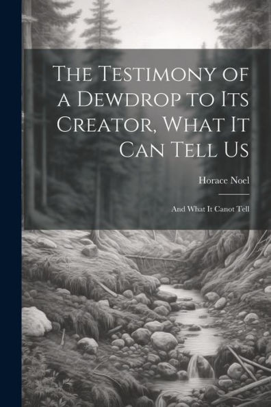The Testimony Of A Dewdrop To Its Creator, What It Can Tell Us; And What It Canot Tell