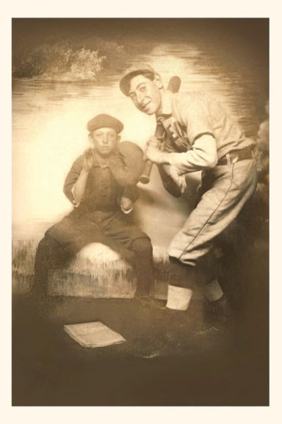 Vintage Journal Posed Batter At The Plate (Pocket Sized - Found Image Press Journals)