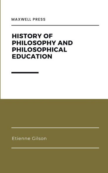 History of Philosophy and Philosophical Education