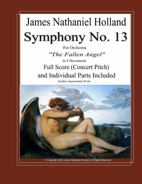 Symphony No. 13: for Orchestra "The Fallen Angel" Full Score and Individual Parts