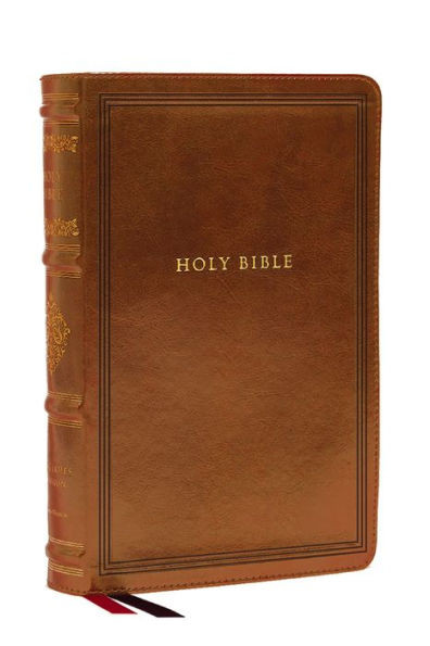 KJV Large Print Reference Bible, Brown Leathersoft, Red Letter, Comfort Print (Sovereign Collection): Holy Bible, King James Version