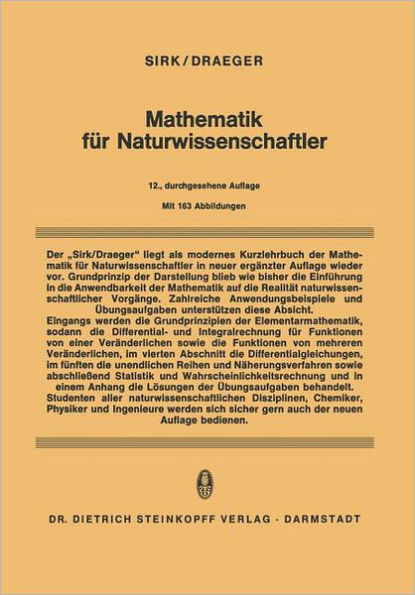 Mathematik Für Naturwissenschaftler