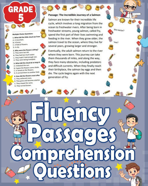 Fluency Passages Grade 5 Comprehension Questions: Reading Comprehension Practice for 5th Grade - 5th Grade Fluency Passages with Comprehension Questio