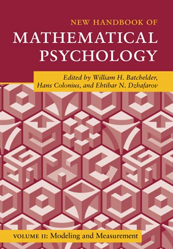 New Handbook Of Mathematical Psychology (Cambridge Handbooks In Psychology)