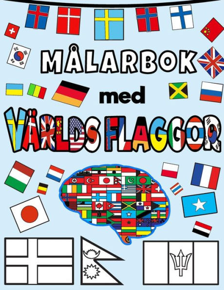 MÃ¥larbok med VÃ¤rldsflaggor.