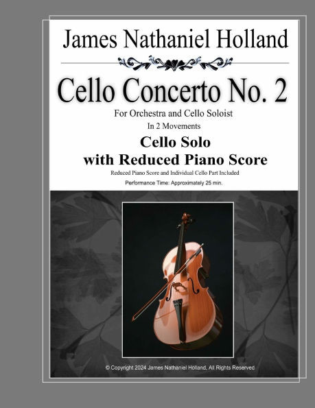Cello Concerto No. 2: Cello Solo with Reduced Piano Score