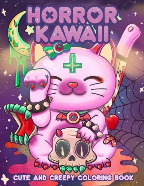 Creepy Kawaii Pastel Goth Coloring Book: A Coloring Book for Lovers of Kawaii and Creepy Things