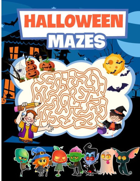 Halloween Mazes: An Halloween Fun Maze Book for Kids, Halloween Mazes, Amazing & Super Funny Activity Book!