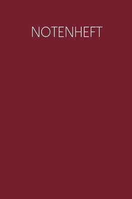 Notenheft: Notenheft für Schüler und Studenten - Motiv: Rot