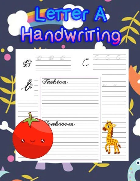 Letter A Handwriting: handwriting tracing workbook-handwriting practice paper for kids-handwriting practice sheets