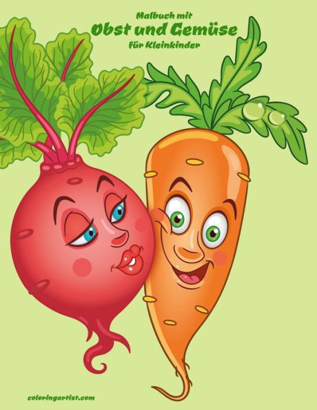 Malbuch mit Obst und GemÃ¼se fÃ¼r Kleinkinder