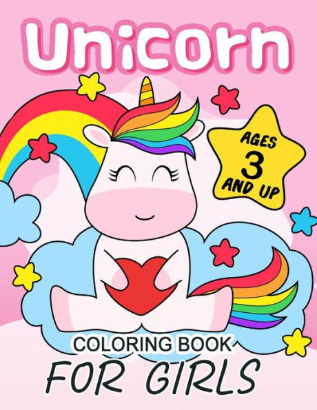 Unicorn Coloring Book for girls ages 3 and up