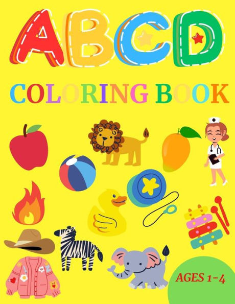 Coloring Book: ABCD Coloring Book for Kids Ages 1-4