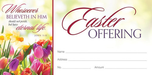 Whosoever Believeth in Him - Easter Offering Envelope - John 3:15