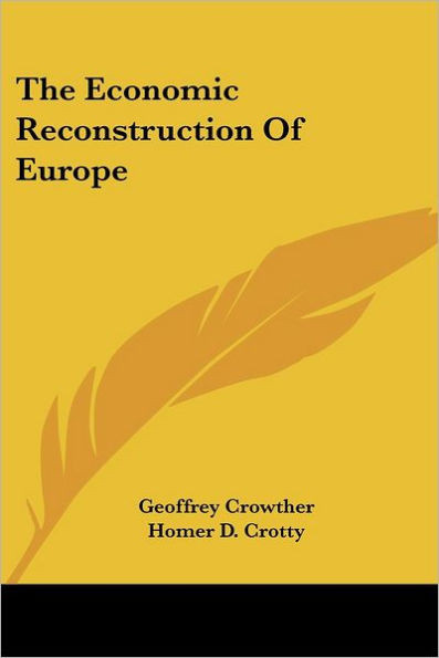 The Economic Reconstruction of Europe