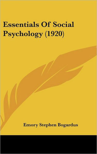Essentials Of Social Psychology (1920)