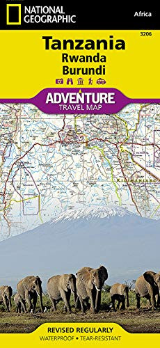 Tanzania, Rwanda, And Burundi (National Geographic Adventure Map, 3206)